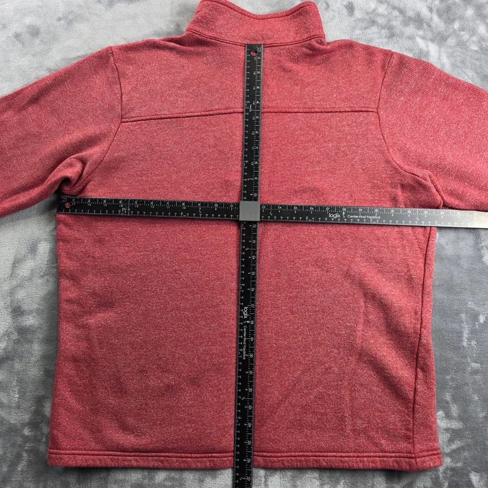 Columbia Pullover Mens Large Red Marl‎ Hart Mountain II Quarter Zip Sweatshirt